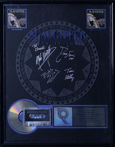 Slaughter Stick It To Ya - Fully Autographed award disc US SLTAWST475847