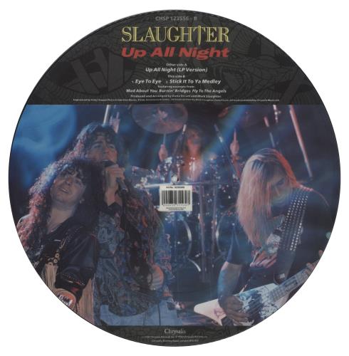 Slaughter Up All Night 12" vinyl picture disc (12 inch picture record) UK SLT2PUP890483