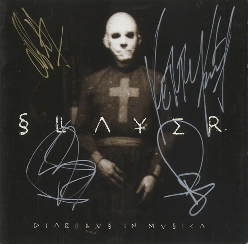 Slayer Diabolus In Musica - Autographed Booklet memorabilia US SLAMMDI488651
