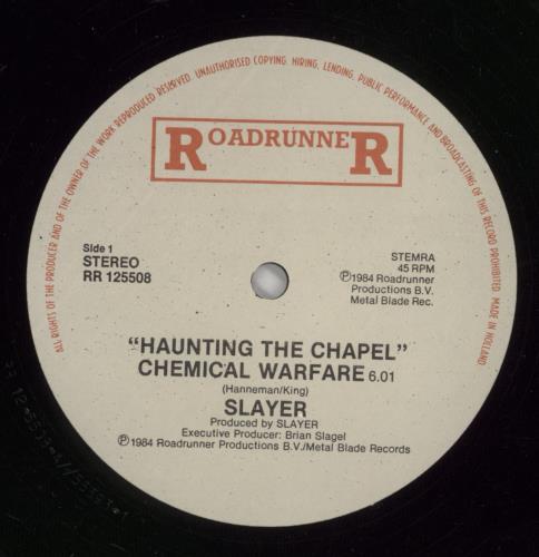 Slayer Haunting The Chapel EP - VG 12" vinyl single (12 inch record / Maxi-single) Dutch SLA12HA799180