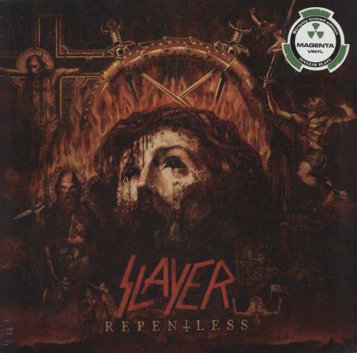 Slayer Repentless - Magenta Vinyl - Sealed vinyl LP album (LP record) UK SLALPRE888297