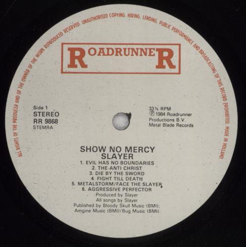 Slayer Show No Mercy - EX vinyl LP album (LP record) Dutch SLALPSH391542