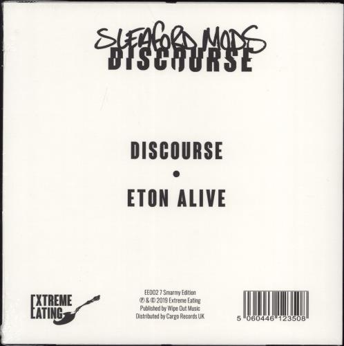 Sleaford Mods Discource - Orange vinyl 7" vinyl single (7 inch record / 45) UK Y2O07DI771949