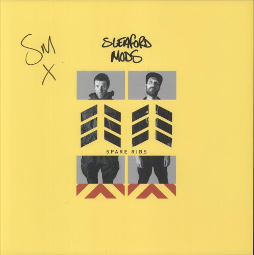 Sleaford Mods Spare Ribs - Autographed Print vinyl LP album (LP record) UK Y2OLPSP876552