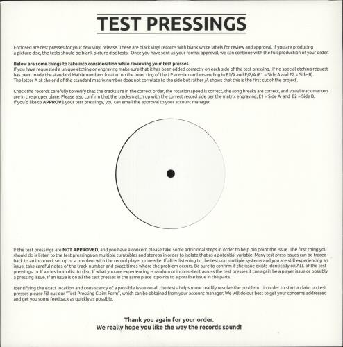 Sleeping Giant Sleeping Giant - Test Pressing vinyl LP album (LP record) Australian -O0LPSL884304