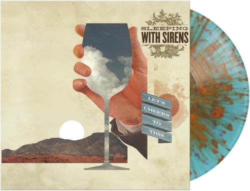 Sleeping With Sirens Let's Cheers To This - Light Blue With Tangerine & Violet Splatter - Sealed vinyl LP album (LP record) UK YNOLPLE872623