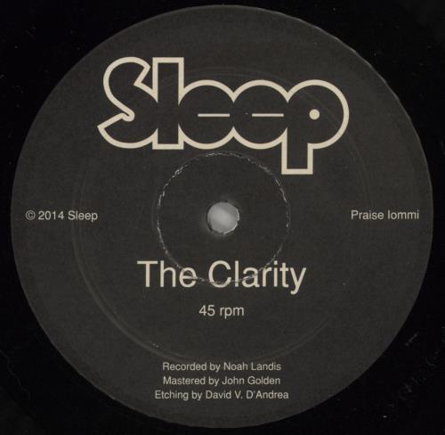 Sleep The Clarity - Black Vinyl - Etched 12" vinyl single (12 inch record / Maxi-single) US XLE12TH866400
