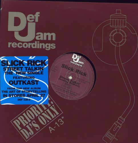Slick Rick Street Talkin' 12" vinyl single (12 inch record / Maxi-single) US X8X12ST781977
