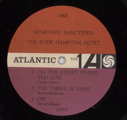 Slide Hampton Somethin' Sanctified vinyl LP album (LP record) US S^HLPSO855272