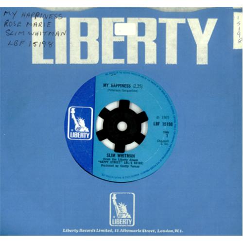 Slim Whitman My Happiness 7" vinyl single (7 inch record / 45) UK S/W07MY420874