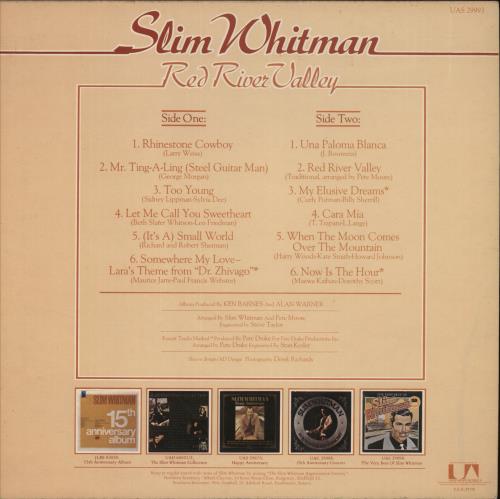 Slim Whitman Red River Valley vinyl LP album (LP record) UK S/WLPRE306107
