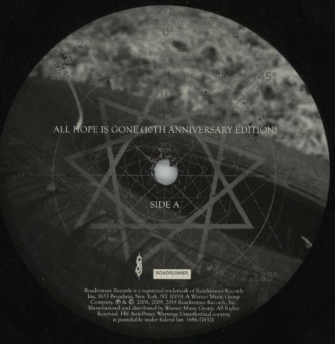 Slipknot All Hope Is Gone (10th Anniversary Edition) 2-LP vinyl record set (Double LP Album) US PKT2LAL816039