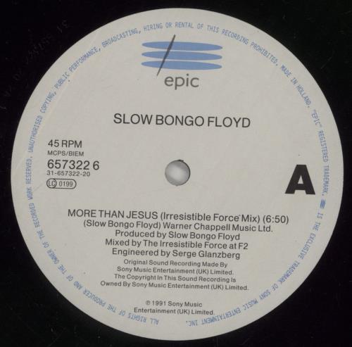 Slow Bongo Floyd More Than Jesus 12" vinyl single (12 inch record / Maxi-single) UK UZQ12MO862808