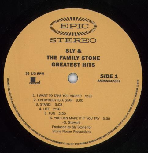Sly & The Family Stone Greatest Hits vinyl LP album (LP record) UK SFSLPGR876623