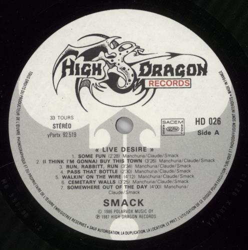 Smack Live Desire vinyl LP album (LP record) French VQBLPLI891240