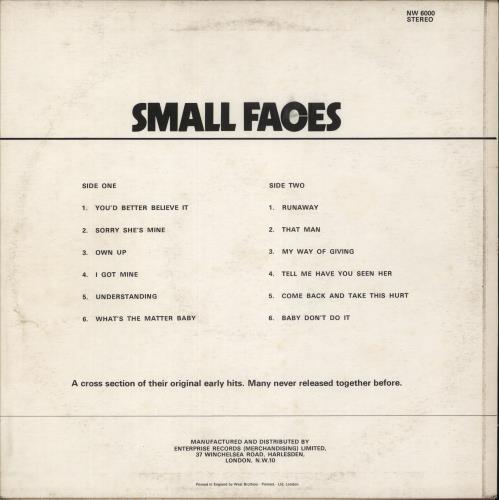 Small Faces First Hit Album vinyl LP album (LP record) UK SMFLPFI380378
