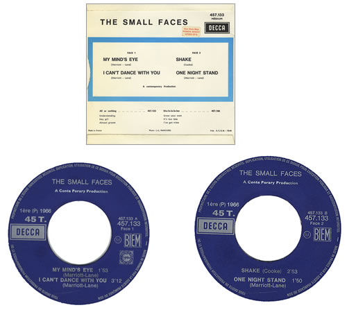 Small Faces My Mind's Eye EP 7" vinyl single (7 inch record / 45) French SMF07MY215102