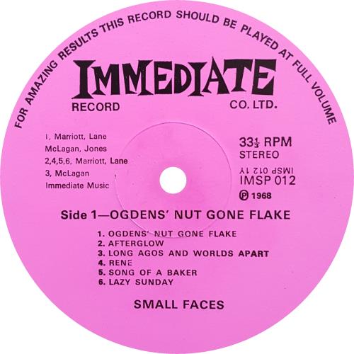 Small Faces Ogdens' Nut Gone Flake - 3rd vinyl LP album (LP record) UK SMFLPOG226949