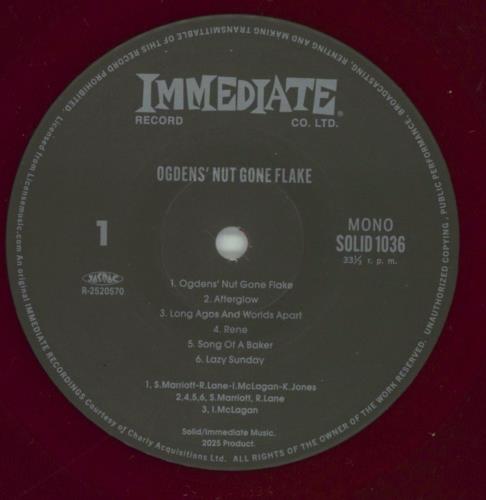 Small Faces Ogdens' Nut Gone Flake - RSD 2025 - Red Vinyl vinyl LP album (LP record) Japanese SMFLPOG864841