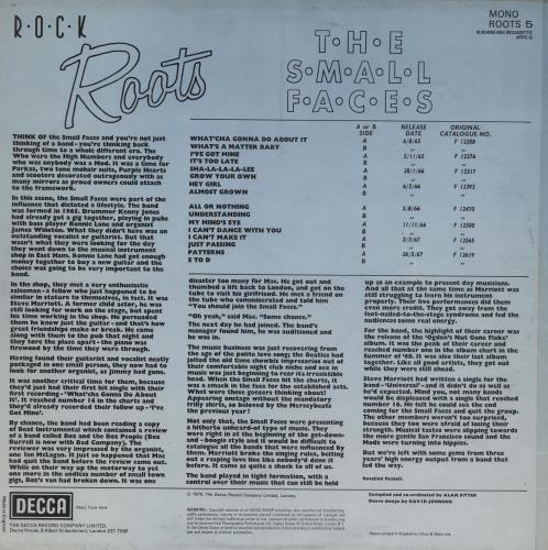 Small Faces Rock Roots - 1st - EX vinyl LP album (LP record) UK SMFLPRO758472