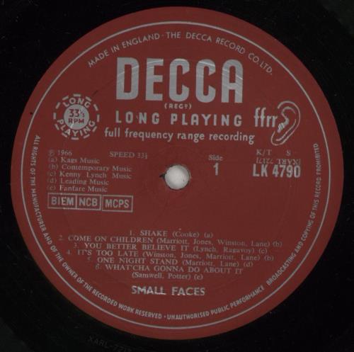 Small Faces Small Faces - 1st (b) - VG vinyl LP album (LP record) UK SMFLPSM647346