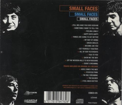 Small Faces Small Faces Small Faces CD album (CDLP) UK SMFCDSM834913