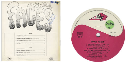 Small Faces Small Faces vinyl LP album (LP record) French SMFLPSM221106