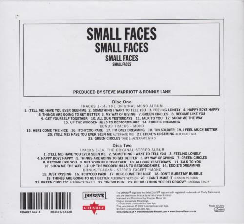 Small Faces Small Faces 2 CD album set (Double CD) UK SMF2CSM655084