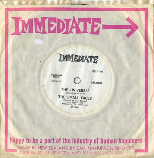 Small Faces The Universal 7" vinyl single (7 inch record / 45) New Zealand SMF07TH555001