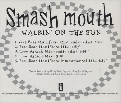 Smash Mouth Walkin' On The Sun Remixes CD single (CD5 / 5") US HMUC5WA121465