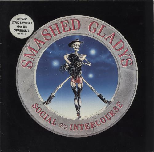 Smashed Gladys Social Intercourse - Warning Sticker vinyl LP album (LP record) German V0BLPSO708284