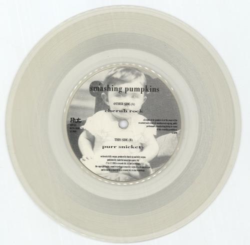 Smashing Pumpkins Cherub Rock - Clear Vinyl 7" vinyl single (7 inch record / 45) UK SMP07CH53937