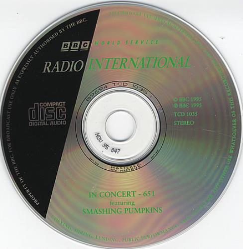 Smashing Pumpkins In Concert 651 CD album (CDLP) UK SMPCDIN366941