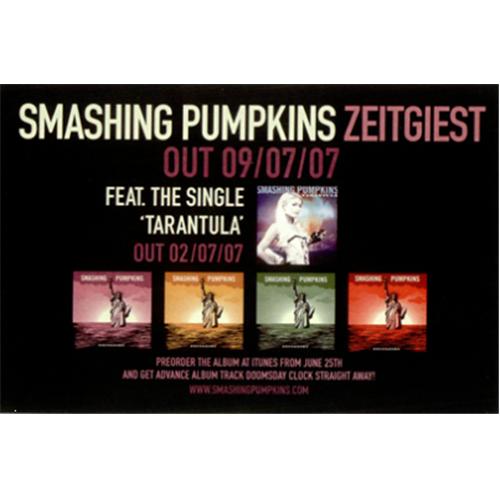 Smashing Pumpkins Zeitgiest handbill UK SMPHBZE422801