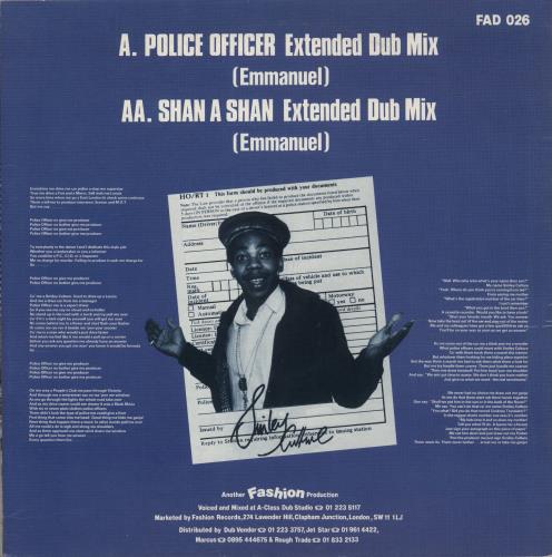 Smiley Culture Police Officer 12" vinyl single (12 inch record / Maxi-single) UK UMI12PO609364