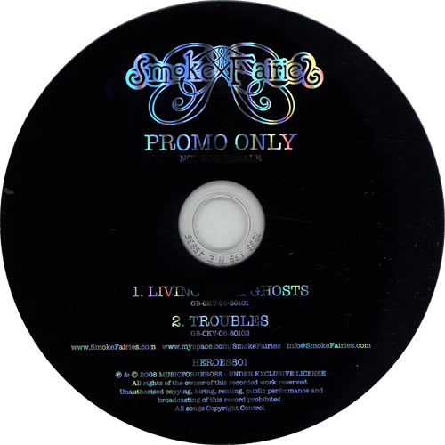 Smoke Fairies Living With Ghosts CD-R acetate UK SXQCRLI633577