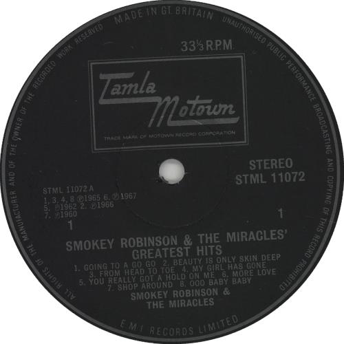 Smokey Robinson & The Miracles Greatest Hits - 2nd vinyl LP album (LP record) UK R+MLPGR663357