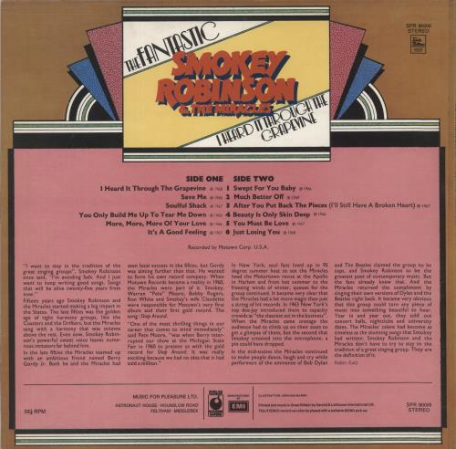 Smokey Robinson & The Miracles The Fantastic Smokey Robinson & The Miracles vinyl LP album (LP record) UK R+MLPTH303151
