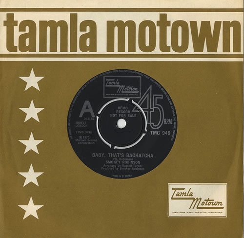 Smokey Robinson Baby, That's Backatcha 7" vinyl single (7 inch record / 45) UK OKE07BA345942