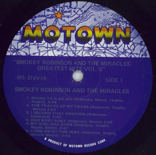 Smokey Robinson Greatest Hits Vol. 2 vinyl LP album (LP record) US OKELPGR837164