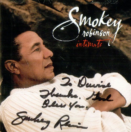Smokey Robinson Intimate - Autographed CD album (CDLP) US OKECDIN504225