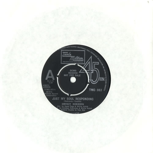 Smokey Robinson Just My Soul Responding 7" vinyl single (7 inch record / 45) UK OKE07JU345930