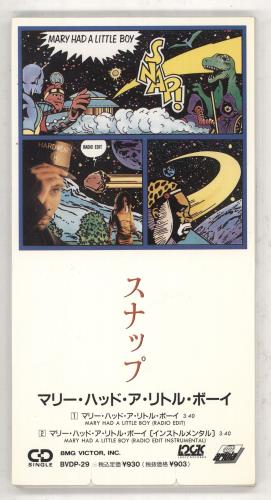 Snap! Mary Had A Little Boy 3" CD single (CD3) Japanese SNPC3MA449013