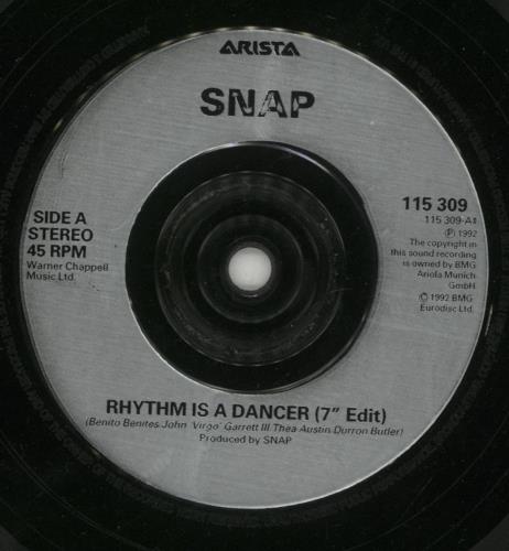 Snap! Rhythm Is A Dancer 7" vinyl single (7 inch record / 45) UK SNP07RH620793