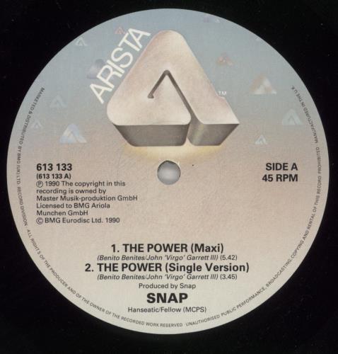 Snap! The Power 12" vinyl single (12 inch record / Maxi-single) UK SNP12TH267120