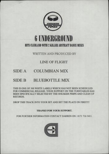 Sneaker Pimps 6 Underground + PR 12" vinyl single (12 inch record / Maxi-single) UK SKR12UN670807