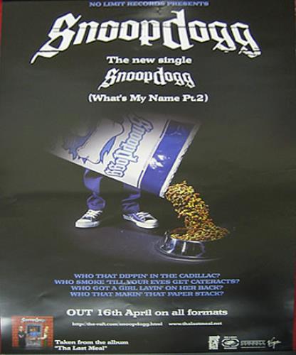 Snoop Doggy Dogg Snoopdogg (What's My Name Part 2) poster UK SDDPOSN196228