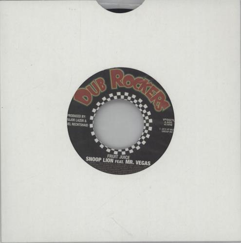 Snoop Lion Fruit Juice 7" vinyl single (7 inch record / 45) US 3PT07FR765059