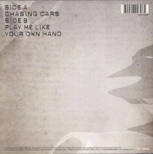 Snow Patrol Chasing Cars 7" vinyl single (7 inch record / 45) UK OWP07CH365840