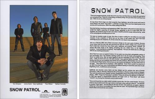 Snow Patrol Eyes Open media press pack US OWPPPEY362292